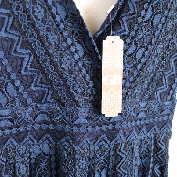 NWT!! Dillard’s Gianni Bini Party Cocktail Lace Dress Open Back M - Picture 2 of 14